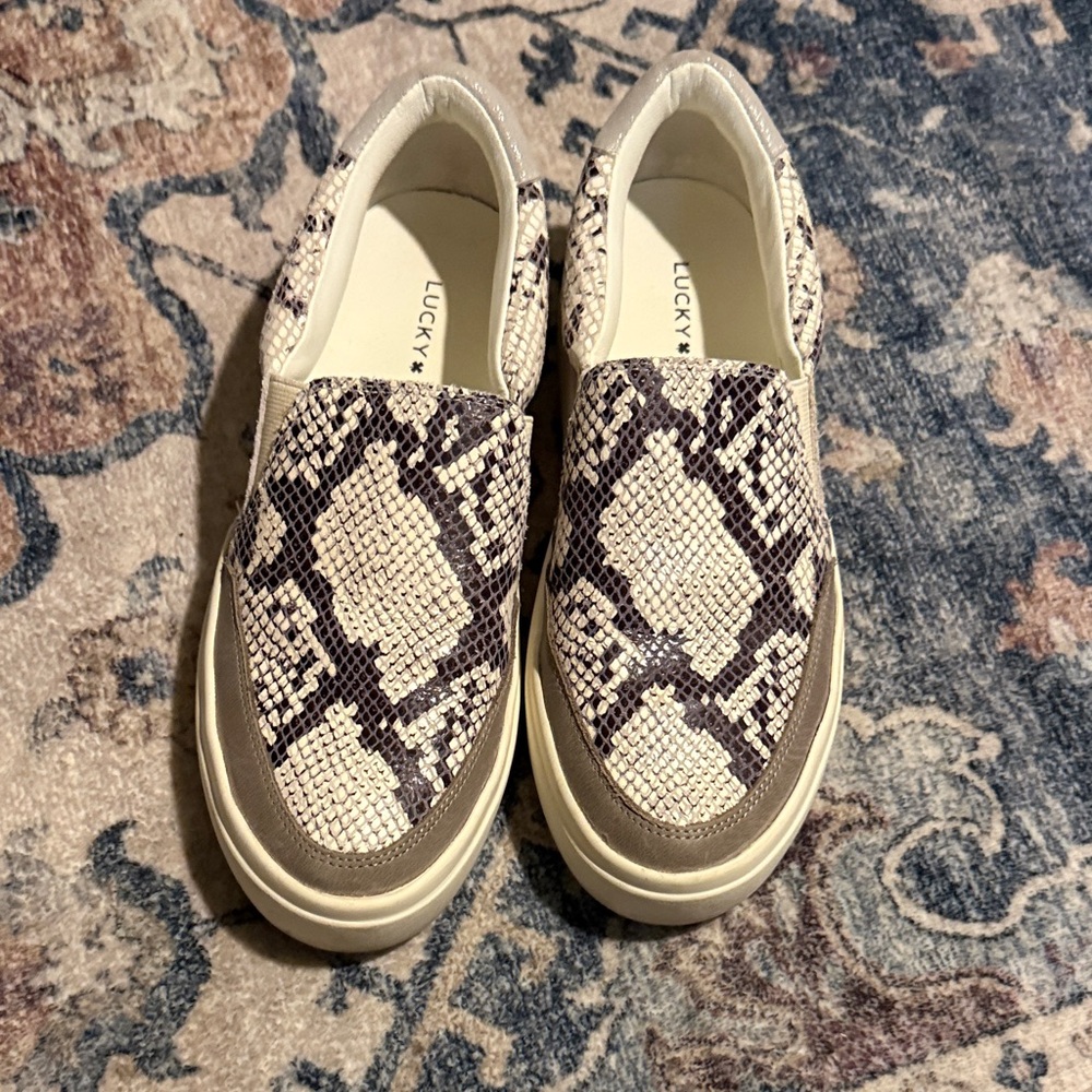 Lucky Brand Snakeskin Pattern Slip-Ons